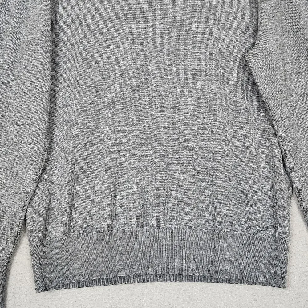 Bonobos Sweater Mens Medium Gray Merino Wool V Neck Pullover Lightweight Knit